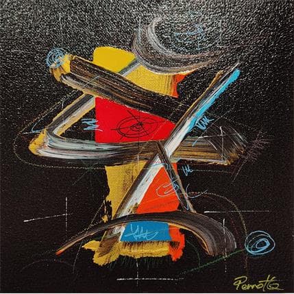 Peinture Ziza par Perrotte | Tableau Abstrait Acrylique Minimaliste