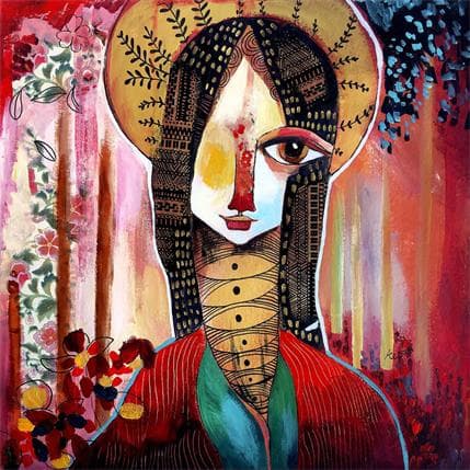 Peinture Une fleur sauvage par Ketfa Laure | Tableau Art Singulier Acrylique Portraits