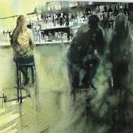 Painting Elle ne resterait pas seule longtemps by Abbatucci Violaine | Painting Watercolor Life style, Pop icons