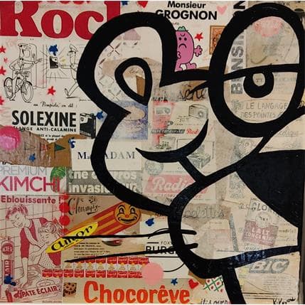 Peinture Pink panthère par Kikayou | Tableau Pop-art Graffiti Icones Pop