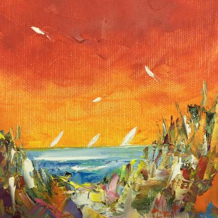 Painting La côte by Hébert Franck | Painting Figurative Oil Landscapes, Marine