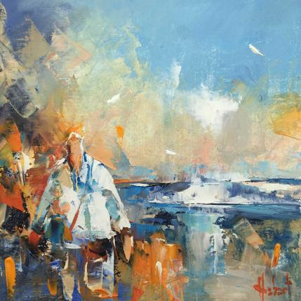 Painting Pêcheur by Hébert Franck | Painting Figurative Oil Marine, Pop icons