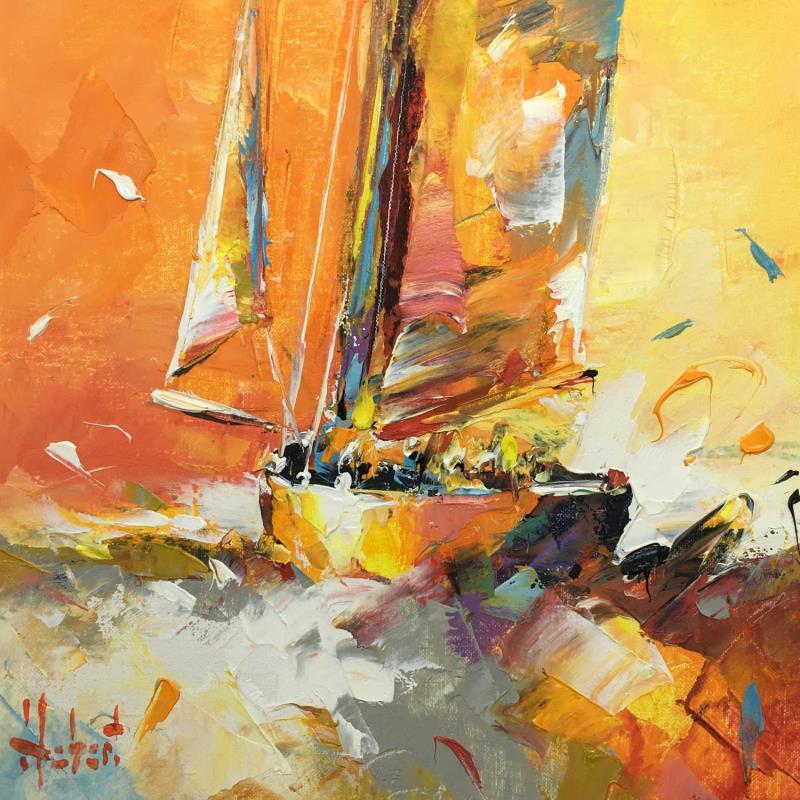 Painting Greement by Hébert Franck | Painting Figurative Marine Oil