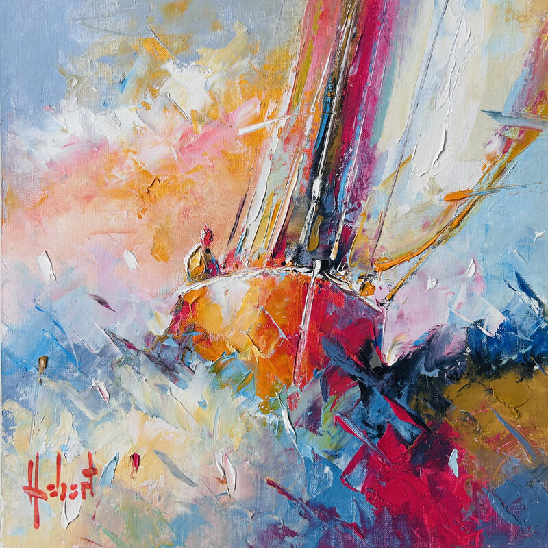 Painting Eclats by Hébert Franck | Painting Figurative Marine Oil