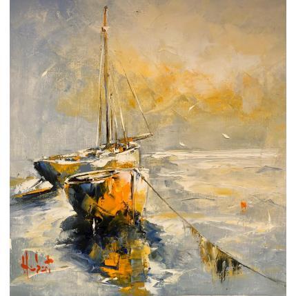 Gemälde Le calme von Hébert Franck | Gemälde Figurativ Öl