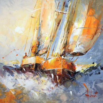 Peinture En compétition par Hébert Franck | Tableau Figuratif Huile Marine