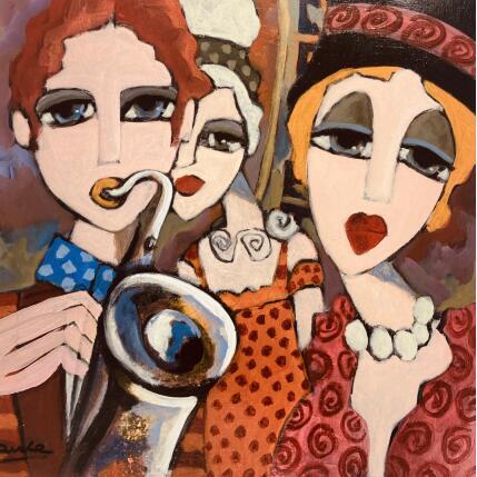 Painting C'est nous by Fauve | Painting Figurative Acrylic Life style, Portrait