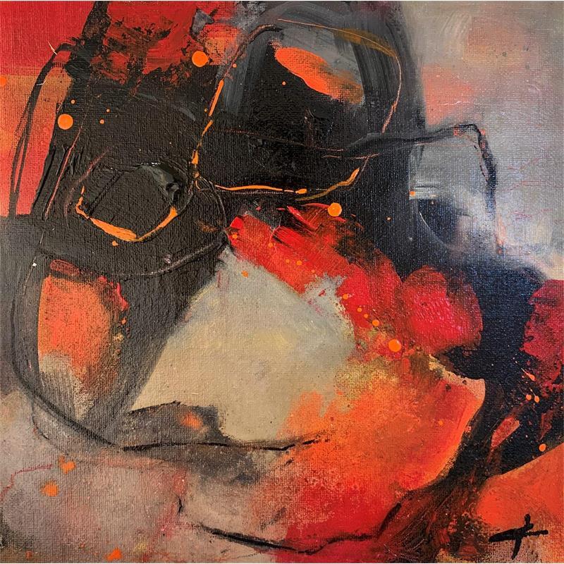 Peinture Dark stone par Teoli Chevieux Carine | Tableau Acrylique