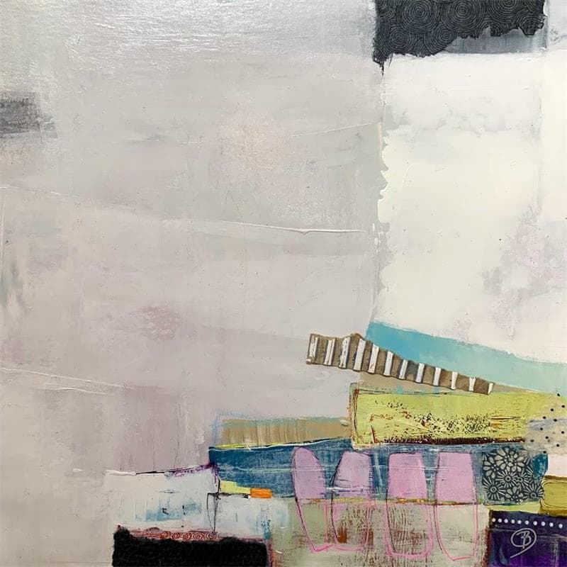 Peinture Bords de mer par Lau Blou | Tableau Abstrait Scènes de vie Acrylique