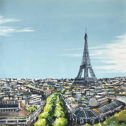 Painting Au-dessus de Paris by Touras Sophie-Kim | Painting