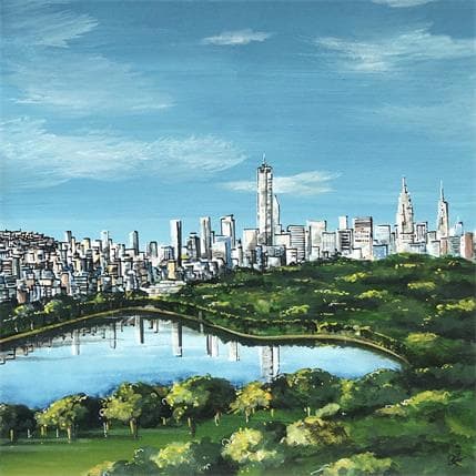 Painting Central Park by Touras Sophie-Kim | Painting Figurative Urban