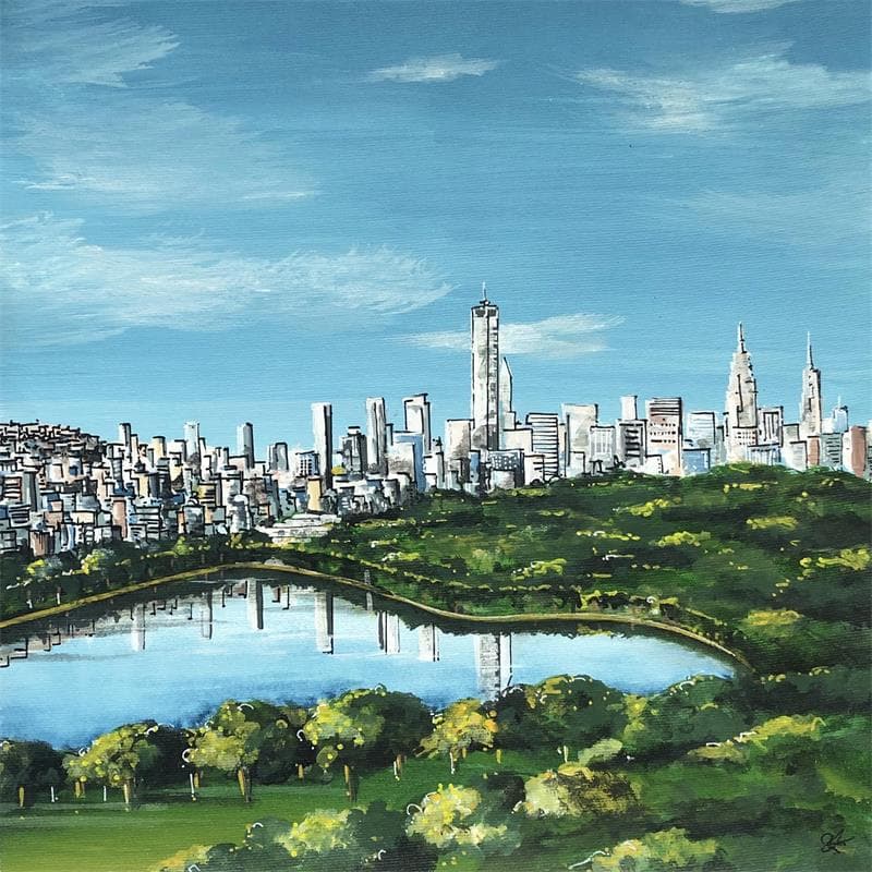 Painting Central Park by Touras Sophie-Kim  | Painting Figurative Urban