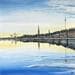 Peinture Le miroir d'eau de Bordeaux par Touras Sophie-Kim | Tableau