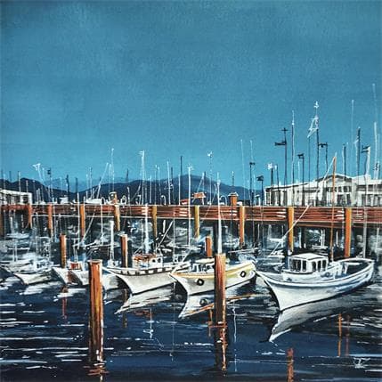 Painting Les bateaux de San Francisco by Touras Sophie-Kim | Painting Figurative Marine