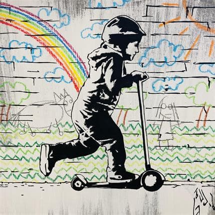 Painting Childhood dream by Di Vicino Gaudio Alessandro | Painting Acrylic