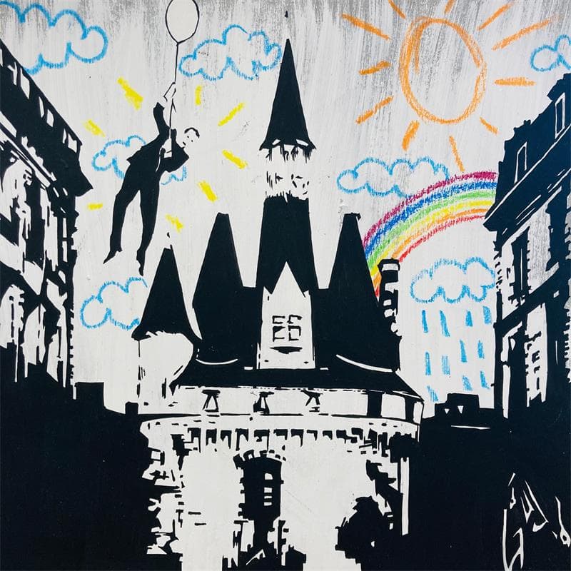 Painting The take-off by Di Vicino Gaudio Alessandro | Painting Acrylic