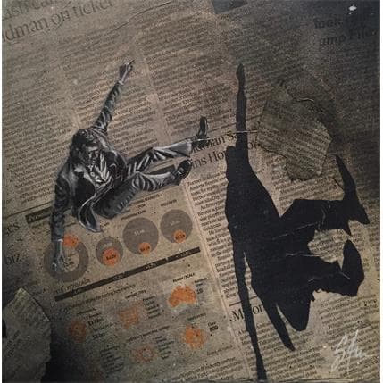 Painting La chute I by S4m | Painting Street art Acrylic Life style