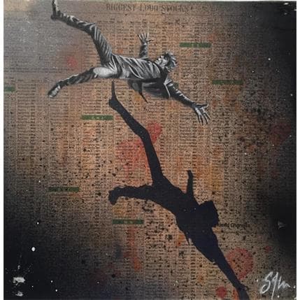 Painting La chute III by S4m | Painting Street art Acrylic Life style