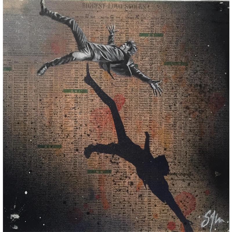 Painting La chute III by S4m | Painting Street art Life style Acrylic