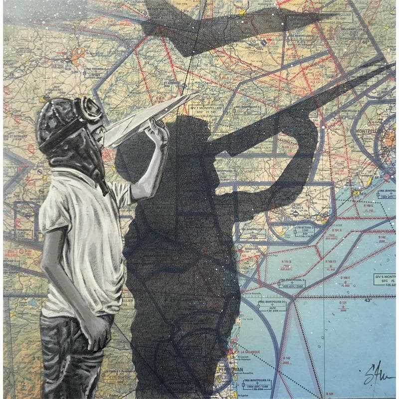 Painting Destinée by S4m | Painting Street art Life style Acrylic