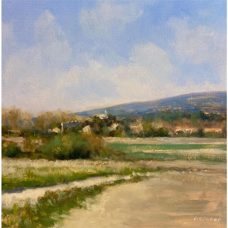 Painting Vers Cucuron by Giroud Pascal | Painting Figurative Landscapes Oil