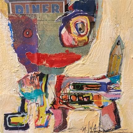 Painting Diner le chat by De Sousa Miguel | Painting