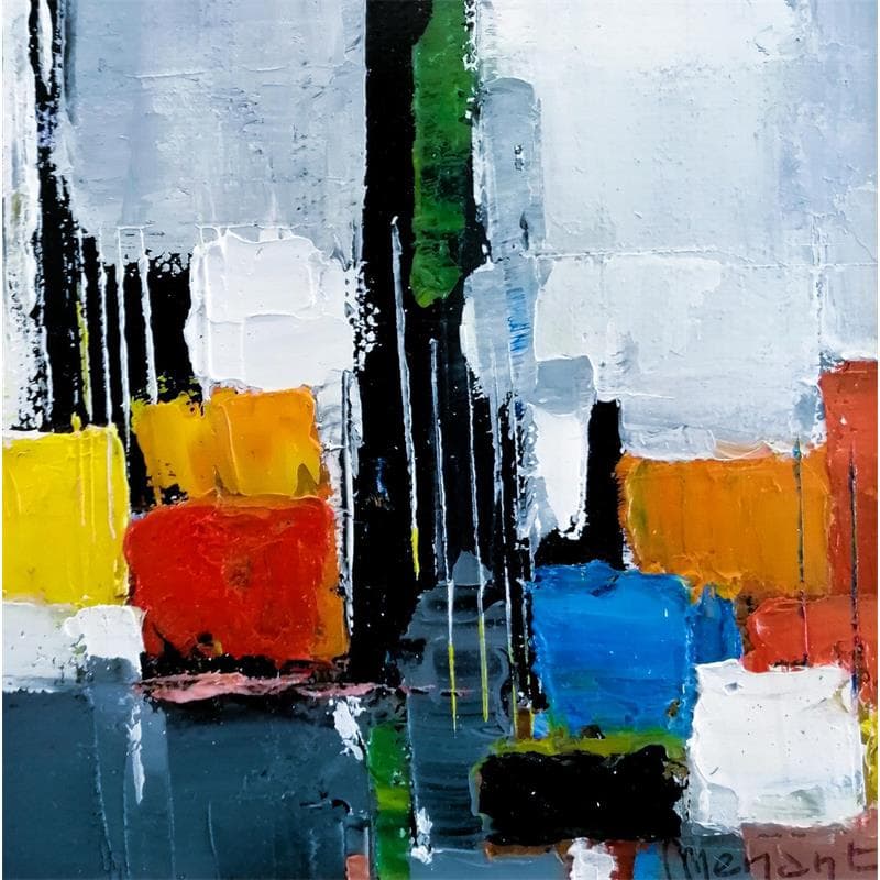 Gemälde Abstraction de bateaux von Menant Alain | Gemälde Figurativ Marine Öl Acryl