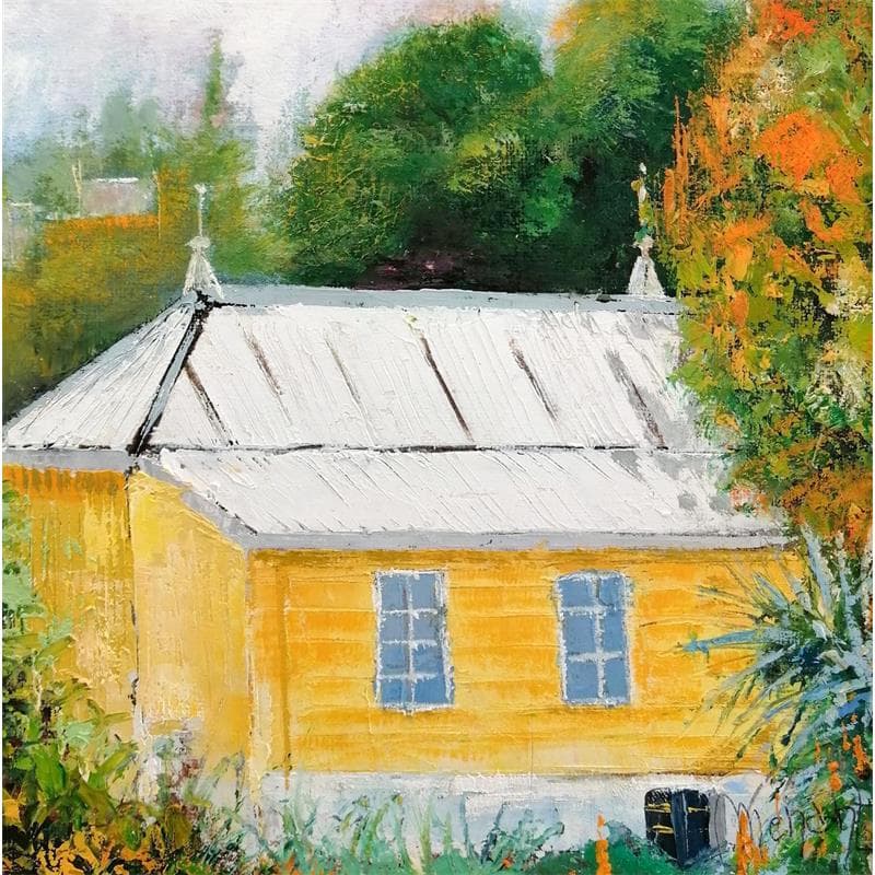 Peinture La maison coloniale par Menant Alain | Tableau Figuratif Paysages Huile Acrylique