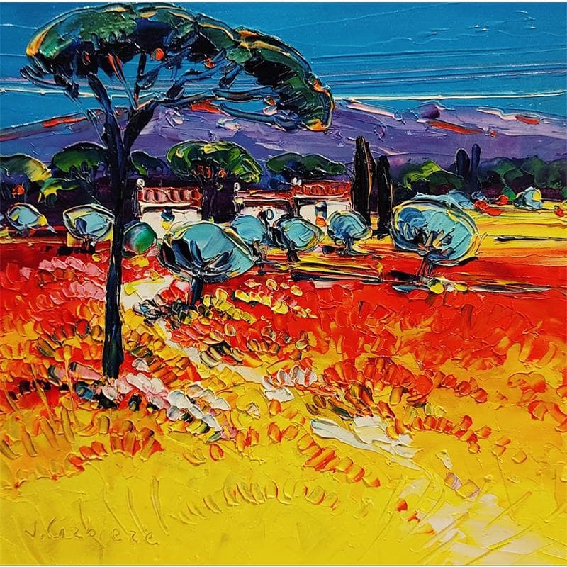 Pintura Chemin dans les Alpilles por Corbière Liisa | Pintura Figurativo Paisajes Marine Aceite