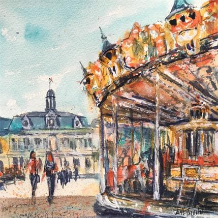 Peinture Troyes 58 par Hoffmann Elisabeth | Tableau Figuratif Aquarelle Urbain