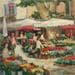 Peinture Jour de marché par Arkady | Tableau Figuratif Scènes de vie Huile