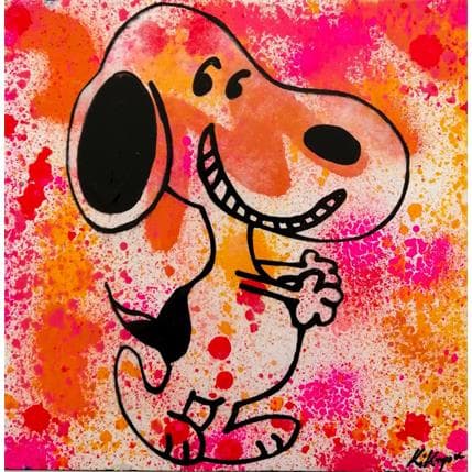 Peinture Snoopy happy par Kikayou | Tableau Pop-art Graffiti Icones Pop