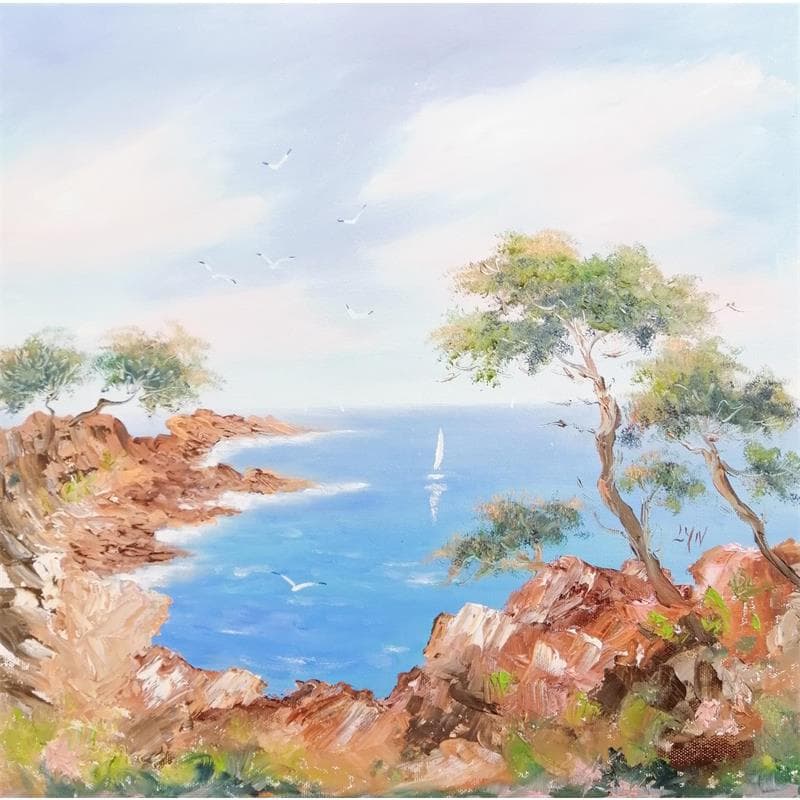 Peinture Environs de St Raph par Lyn | Tableau Figuratif Paysages Huile