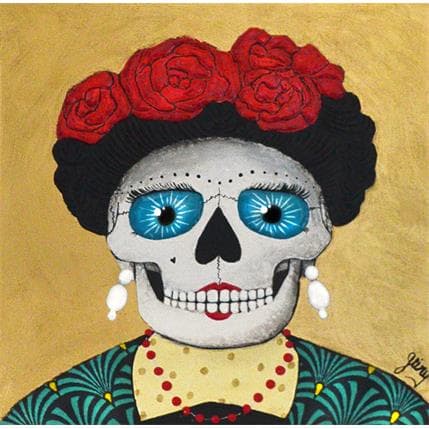 Peinture Frida del oro par Geiry | Tableau Figuratif Portraits