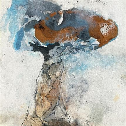 Painting L'heure bleue 1 by Han | Painting Abstract Minimalist