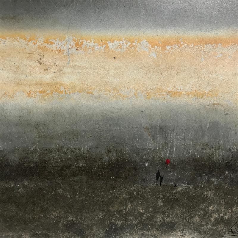 Peinture Louisa par Manconi Gil | Tableau Figuratif Minimaliste Métal