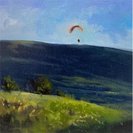 Painting Parapente vers la Méouge by Giroud Pascal | Painting Oil Pop icons