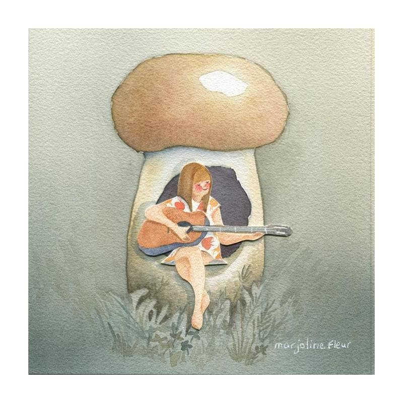 Painting Cheyenne by Marjoline Fleur | Painting Naive art Life style Watercolor