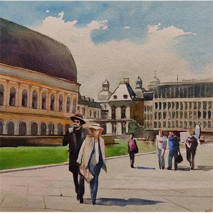 Peinture Lyon 13 par Khodakivskyi Vasily | Tableau Figuratif Aquarelle Urbain