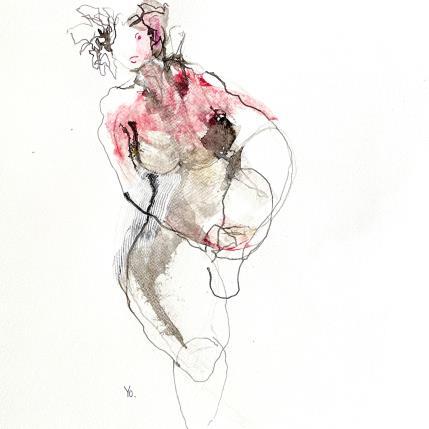 Peinture Un peu curieuse par YO | Tableau  Encre