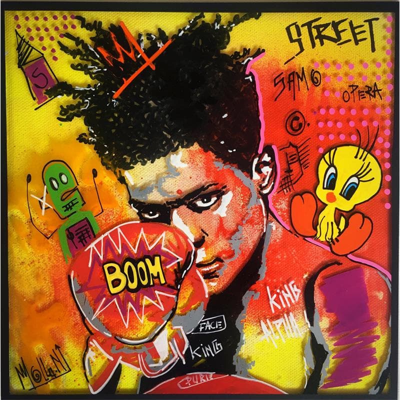 Pintura Basquiat Forever por Molla Nathalie  | Pintura Iconos pop
