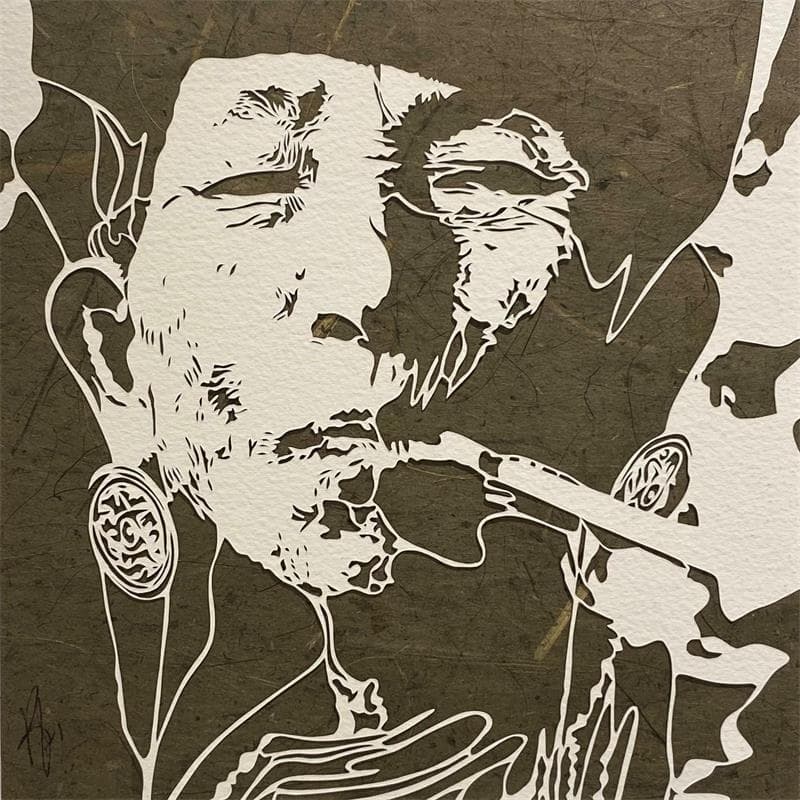 Painting Sage by Louafi Valentine | Painting Figurative Portrait