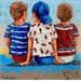 Peinture Chicos par Escobar Francesca | Tableau Figuratif Scènes de vie Acrylique