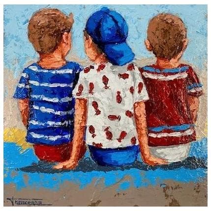 Peinture Chicos par Escobar Francesca | Tableau Figuratif Acrylique Scènes de vie