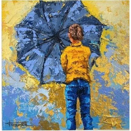 Painting Paraguas by Escobar Francesca | Painting Figurative Acrylic Life style