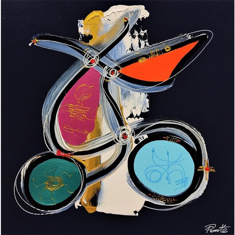 Painting Zonix by Perrotte | Painting Abstract Minimalist Acrylic