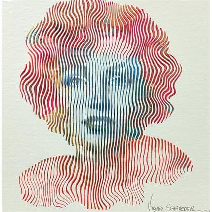 Painting New Marylin in my heart by Schroeder Virginie | Painting Pop-art Acrylic Pop icons