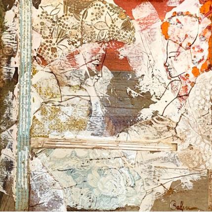 Peinture A deux par Sablyne | Tableau Art Singulier Acrylique Portraits