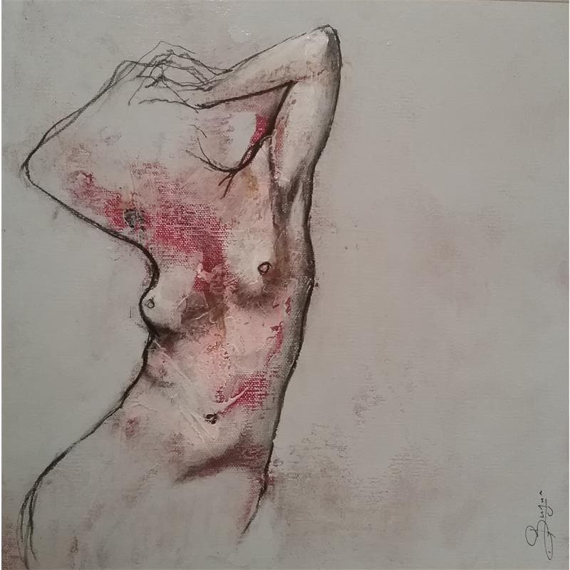 Gemälde Buste femme von Bergues Laurent | Gemälde Figurativ Akt Acryl