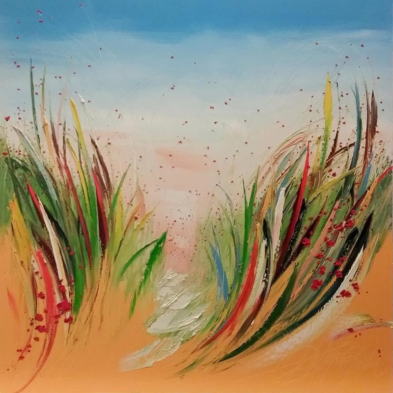 Peinture Nos folies en herbes hautes par Fonteyne David | Tableau Figuratif Paysages Huile Acrylique